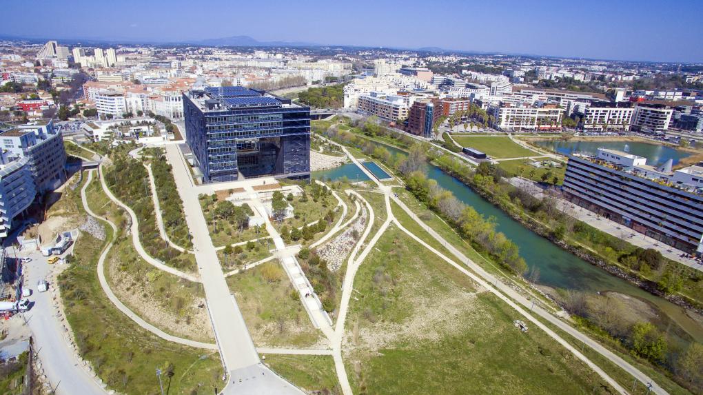 Vue aérienne de Montpellier